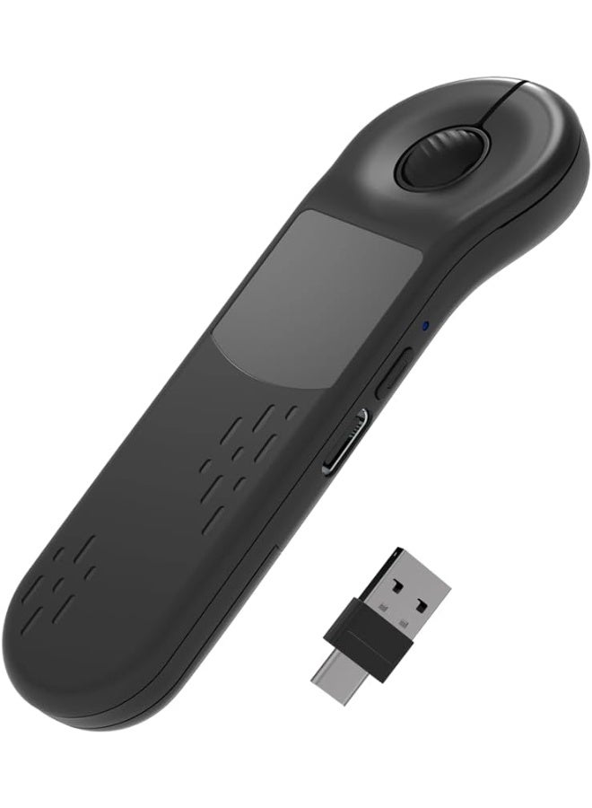 Wireless Presenter Remote with Air Mouse Laser Pointer Hyperlink u0026 Volume Control for Laptop Mac Mobile Black - Image 1