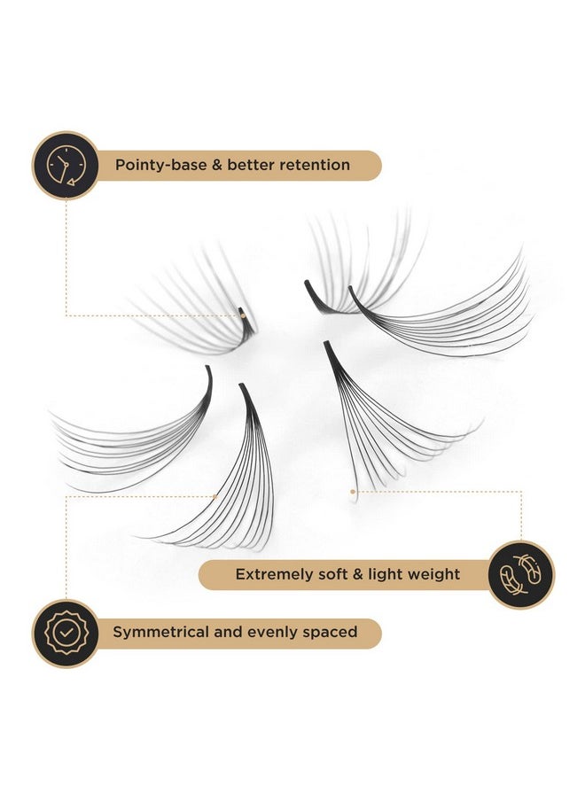 لاش فيو وصلات رموش LASHVIEW 1000 الجاهزة، وصلات رموش كثيفة، صينية مختلطة، وصلات رموش 10D جاهزة، وصلات رموش C Curl جاهزة، وصلات رموش مدببة، مصنوعة يدويًا، وصلات رموش فضفاضة، قاعدة رفيعة (10D-0.07C، 9-16 مم)  - Image 3