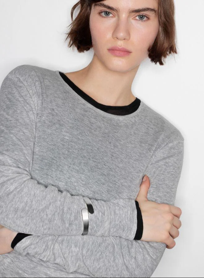 PARFOIS Rigid silver bracelet