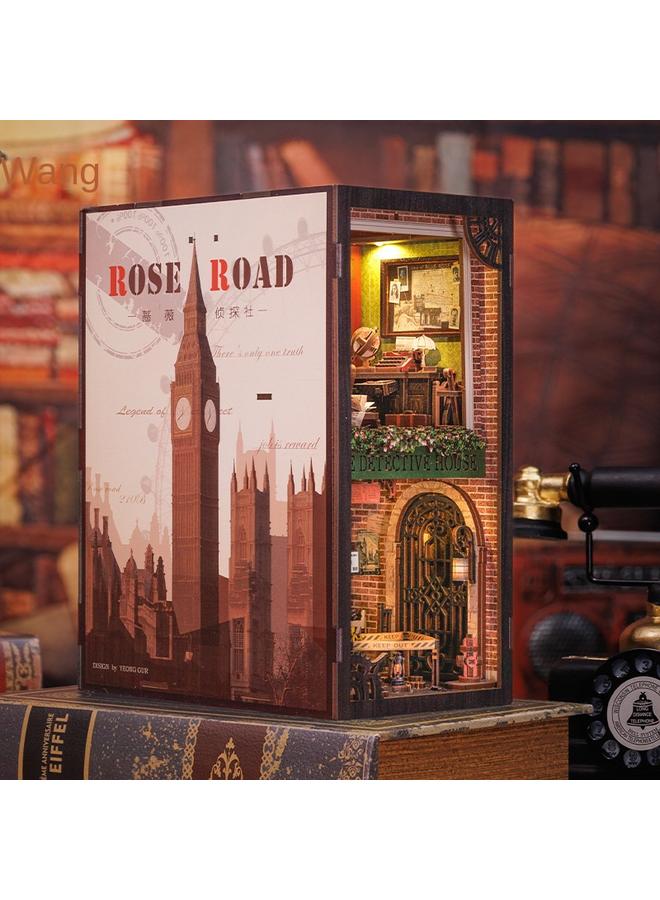 Bluejw Eternal Bookstore Diy Wooden 3D Handmade Assembled Book Stand Model Exquisite Toy Gift Toy - Image 1