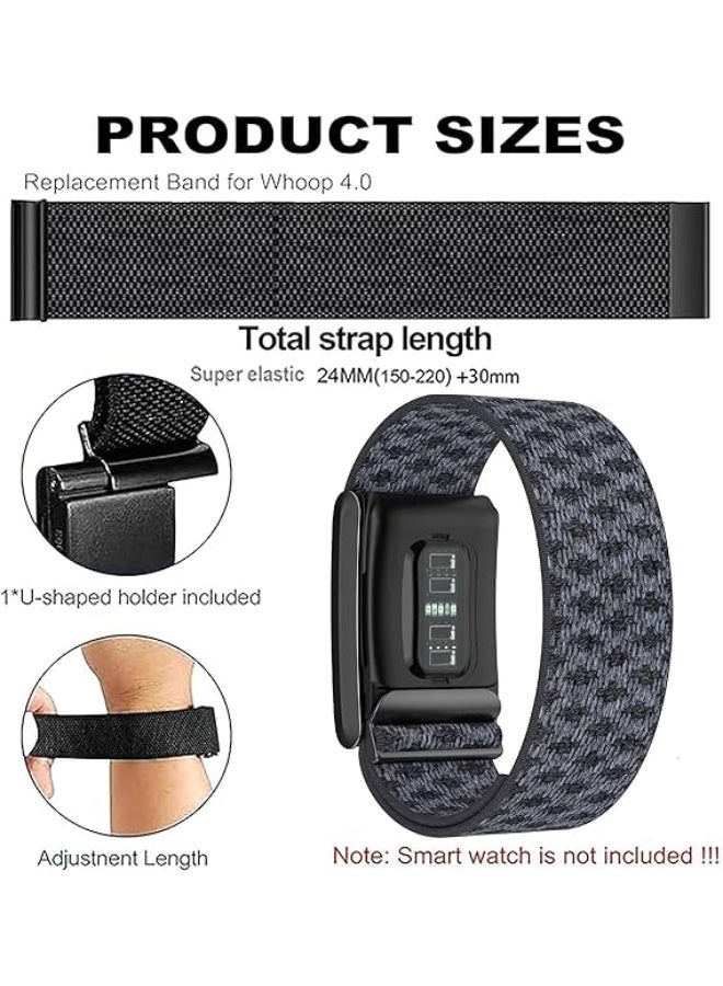 Nylon Sport Band Compatible with Whoop Band 4.0 Strap Breathable Nylon Adjustable Waterproof Replacement Wristbands Straps Connector Wearable Fitness Tracker - Image 3