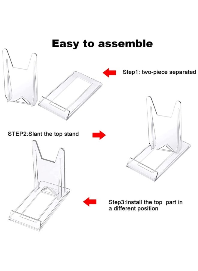 جيه زد اس 10 قطع من حاملات الأكريليك من JZS، حاملات عرض بلاستيكية، حاملات لوحات الصور، حاملات لوحات صغيرة شفافة لعرض الصور أو لوازم المكتب المنزلي وديكور حفلات المهرجانات - Image 3