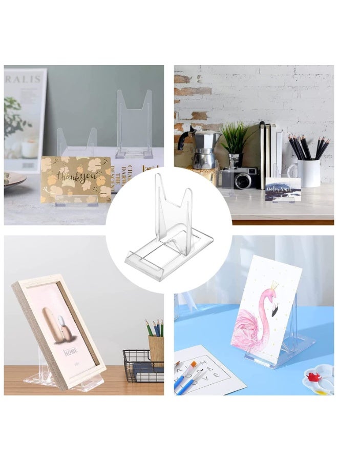 جيه زد اس 10 قطع من حاملات الأكريليك من JZS، حاملات عرض بلاستيكية، حاملات لوحات الصور، حاملات لوحات صغيرة شفافة لعرض الصور أو لوازم المكتب المنزلي وديكور حفلات المهرجانات - Image 5