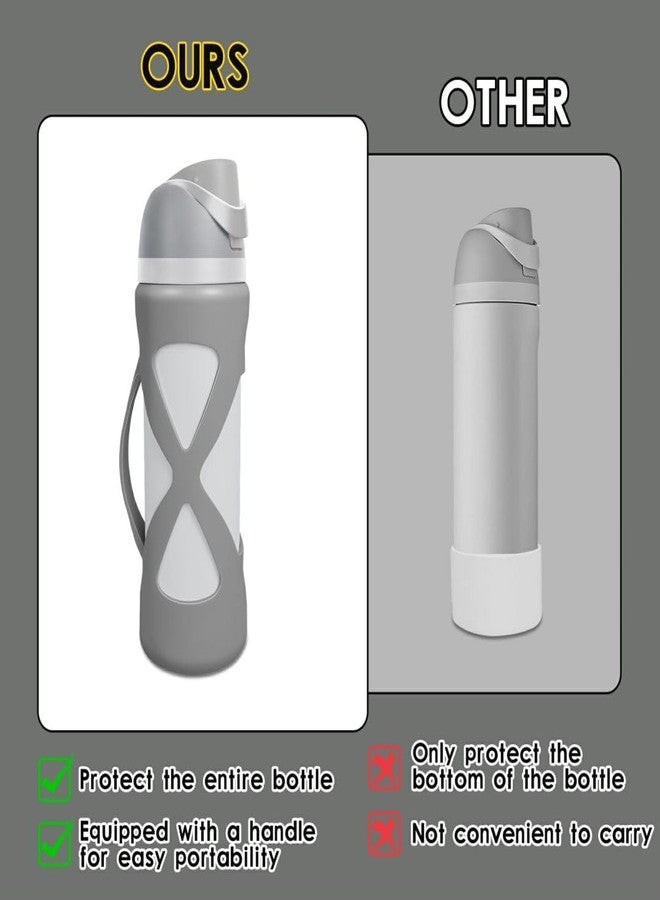 BKBY Silicone Boot with Handle Compatible with Owala 24 oz, Full Protective Anti Scratch & Reduce Dent Sleeve Cover, All-Round Wrap Protector Compatible with FreeSip Water Bottles - Image 5
