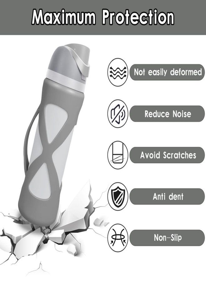 BKBY Silicone Boot with Handle Compatible with Owala 24 oz, Full Protective Anti Scratch & Reduce Dent Sleeve Cover, All-Round Wrap Protector Compatible with FreeSip Water Bottles - Image 3