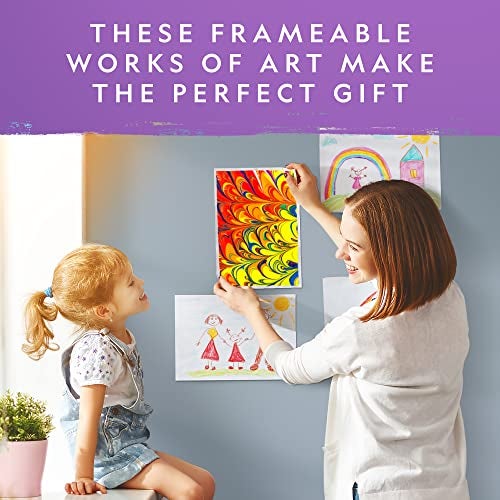 Blue Marble National Geographic Marbling Art Kit - Create 12 Sheets of Marble Art with Paints & Water, Crafts for Kids, Amazon Exclusive - Image 4
