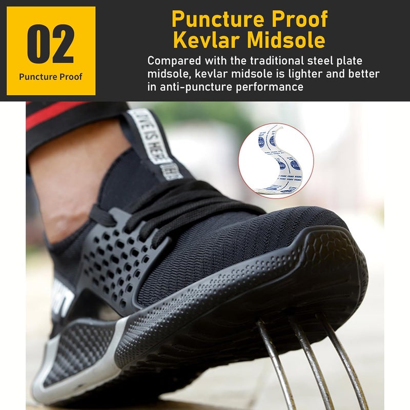 D.D.Star Steel Toe Safety for Men Lightweight Work Sneaker Comfortable Puncture Proof And Fashion For Work. - Image 4