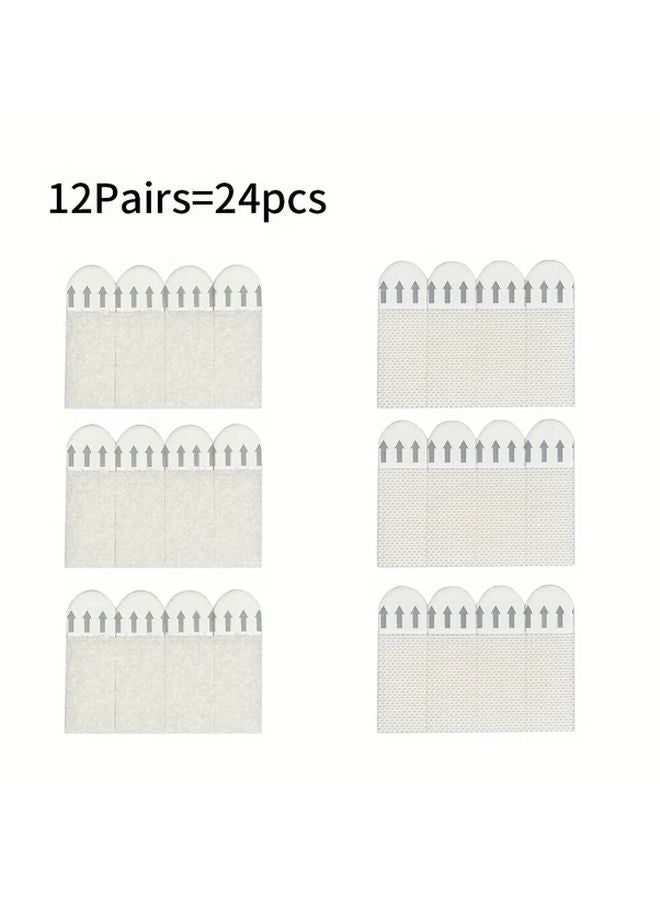 24 Pairs Heavy Duty Picture Hanging Strips Trace Free Adhesive Mounting Tapes For Photo Frames And Artworks - Image 1