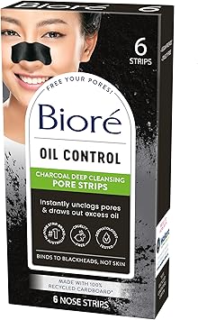 Biore شرائط بيوير للفحم لتنظيف المسام - عبوة من 6 شرائط - Image 1