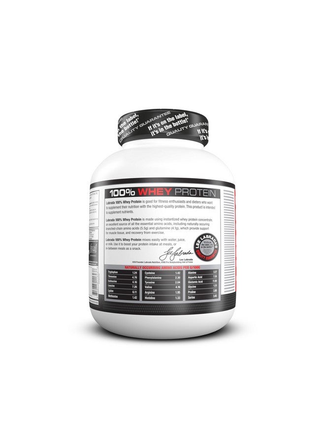 LABRADA 100% Whey Protein 4 Lbs (1.8 Kg) (Chocolate) (24G Protein, 0G Sugar, Whey Protein Concentrate, 53 Servings) - Image 4