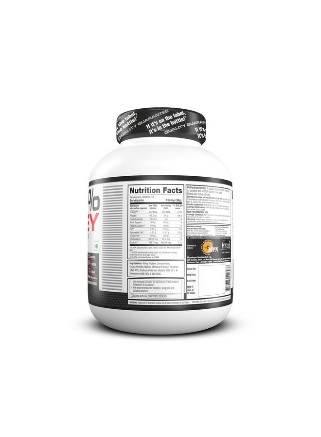 LABRADA 100% Whey Protein 4 Lbs (1.8 Kg) (Chocolate) (24G Protein, 0G Sugar, Whey Protein Concentrate, 53 Servings) - Image 3