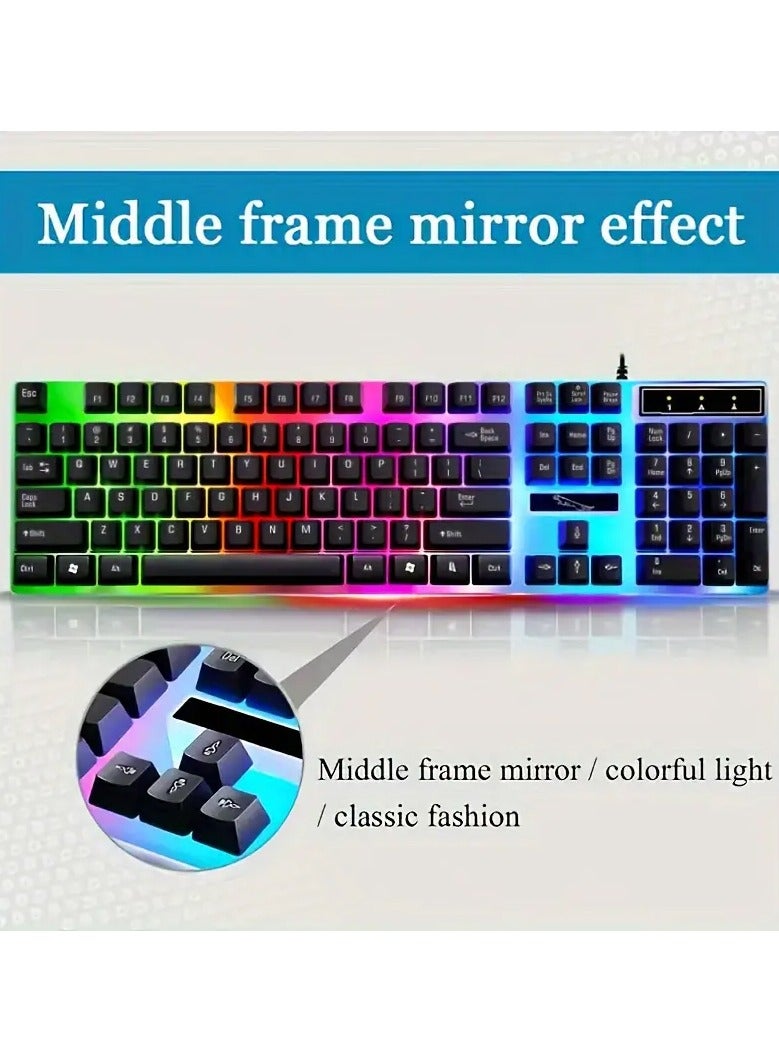 DubaiGallery G21 USB Wired 104 Buttons Mechanical Feel Keyboard And LED Mouse Set - Image 4