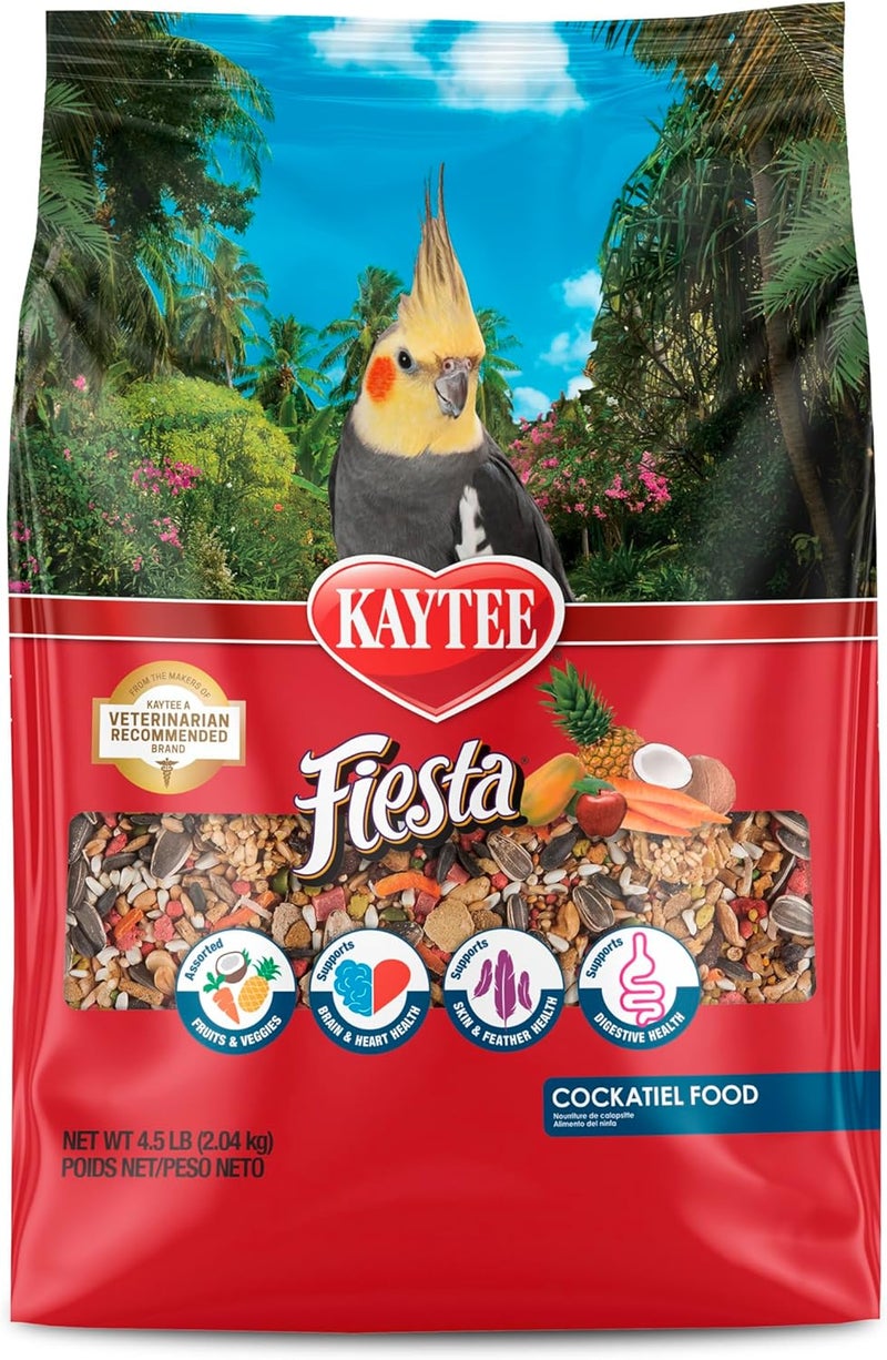 Kaytee Fiesta Cockatiel Pet Bird Food, 4.5 Pound - Image 1