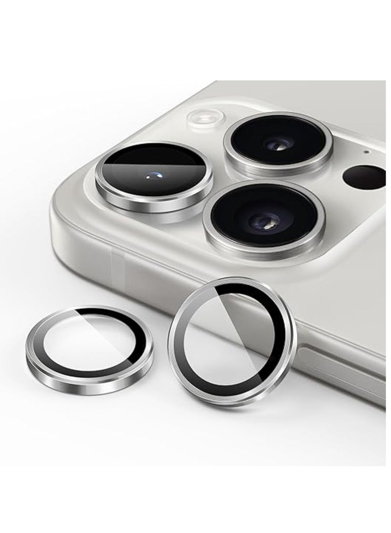 DIGI CORE iPhone 15 Pro Camera Lens Protector Compatible With Apple iPhone Keep Original Camera HD Glass iPhone 15 Pro Max Camera Lens Protector (White Titanium,15 Pro-15 Pro Max) - Image 5