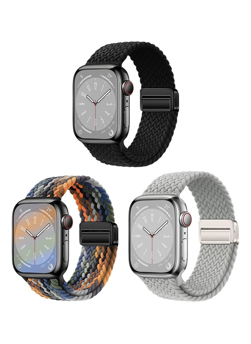 X-level Magnetic Wristband Adjustable Nylon Strap for Apple Watch Series 10 46mm,for 42mm 44mm 45mm 49mm Upgraded Connector -Elastic Nylon Breathable Sport Straps for Apple watch Series 10 9 8 7 6 5 4 3 2 SE  - Image 1
