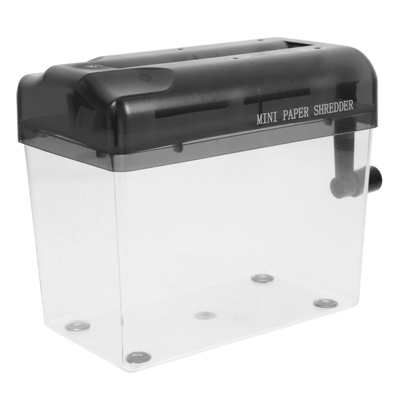 Manual Handheld Paper Shredder Portable Desktop Small Household Office Document Cutter Black - Image 2
