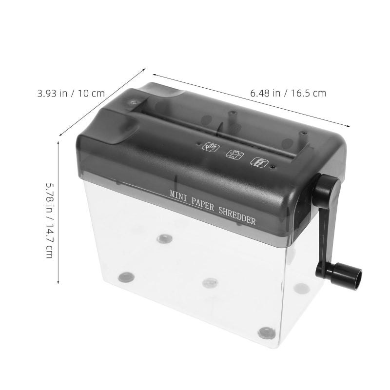 Manual Handheld Paper Shredder Portable Desktop Small Household Office Document Cutter Black - Image 3