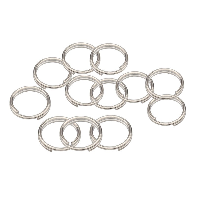 Wisdompro Split Ring, 12 Pack of Titanium Alloy Small Key Rings (Diameter: 12mm) - Image 1