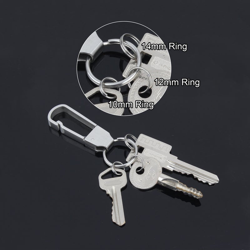 Wisdompro Split Ring, 12 Pack of Titanium Alloy Small Key Rings (Diameter: 12mm) - Image 5