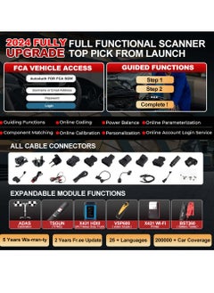 Launch LAUNCH X431 PRO3S+ Upgrade Bi-Directional Scan Tool,2024 New OE Topology Mapping,HD Trucks Scan,ECU Coding&41+ Service  - Image 4