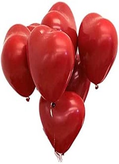 Generic Double-deck Heart-shaped Circular Pomegranate Wedding Party Romantic Balloon Red - 50 Pieces 