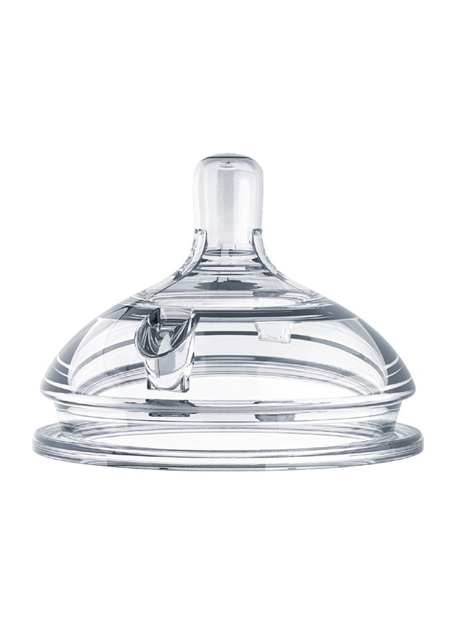 comotomo Natural Feel Baby Bottle 150 ML With Pack Of 2 Natural Teat Silicone Nipples, Y Shape Hole With Variable Flow, 6 Months + - Image 3