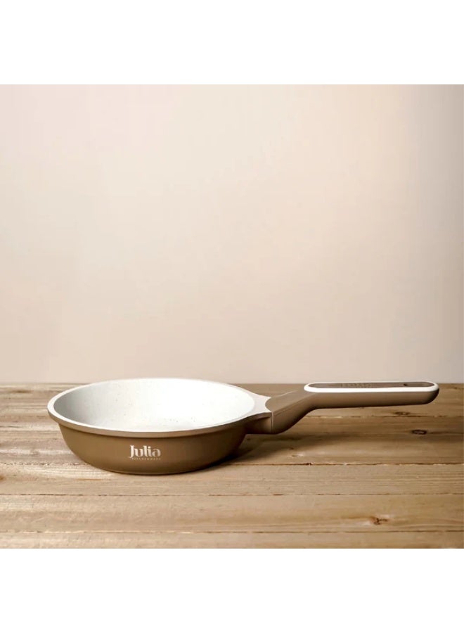 Julia Elite Prof Frypan 22cm - Brown - Beige Granite Non-Stick - Induction Ready - Image 1
