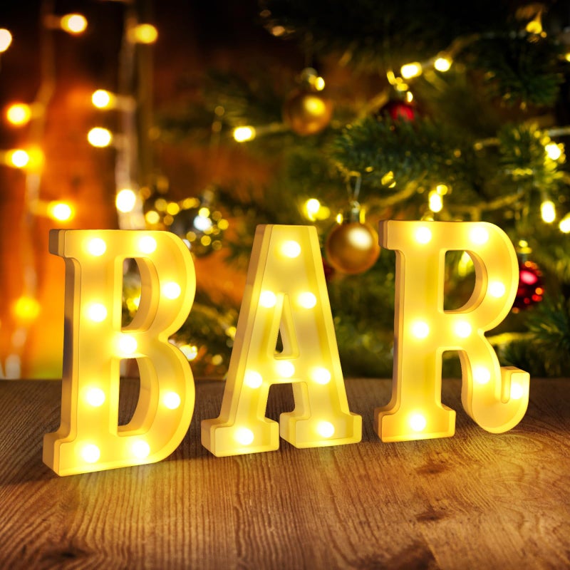 Funsky Light Up BAR Sign,LED Sign Decor for Home,Outdoor & Basement Bar Accessories,Wall & Portable Bar Signs for Living Room,Mobile,Indoor Backyard & Coffee,Cart & Essentials for Home Set - Image 1