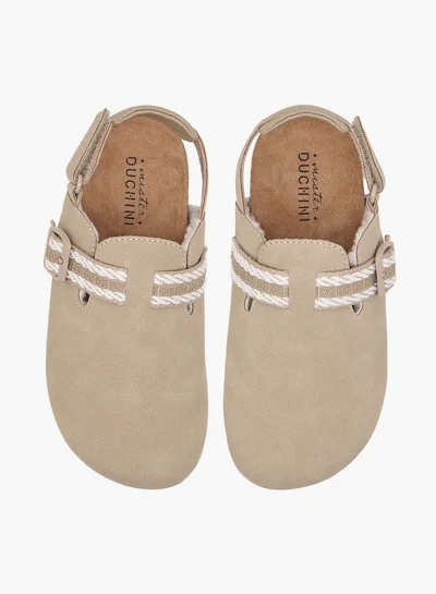 Mister Duchini Boys Buckle Accent Sandals with Hook and Loop Closure
