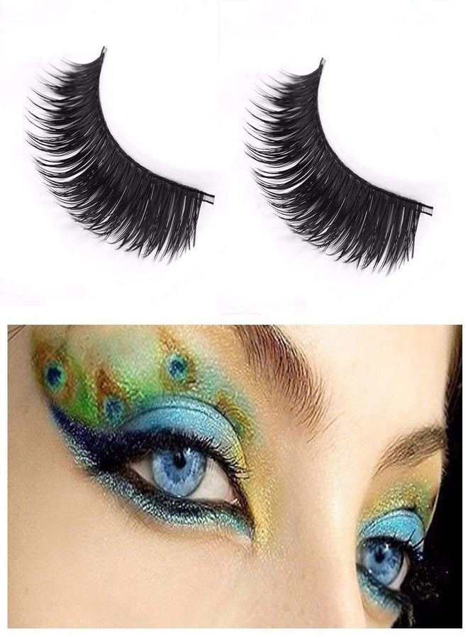 Ritzkart 1 Pair of Synthetic Hair Thick Eyelashes (Style 010) for Striking Eyes and Effortless Elegance Enhance Your Glam Game with Luxuriously Voluminous Lashes - Image 4