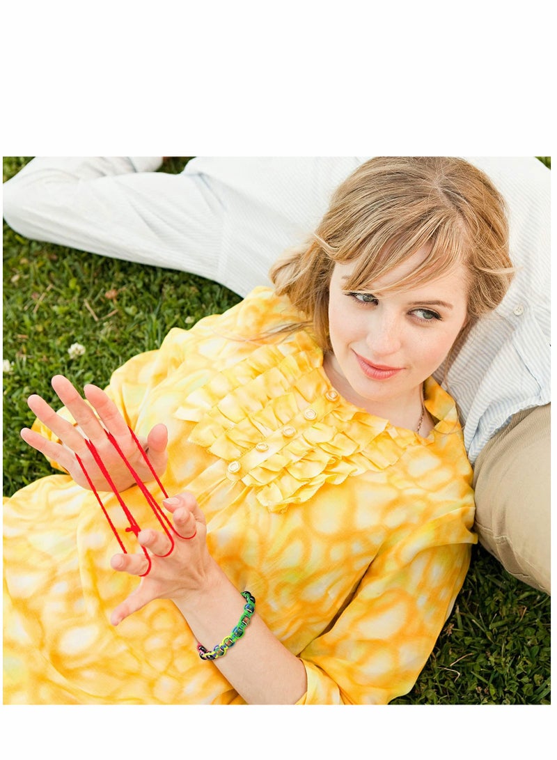 Color Changing Mood Bracelets for Couples & Friends - Adjustable Thermochromic Beads for Kids & Adults, 2 Pieces Set, Dazzling Emotion-Based Design - Image 2