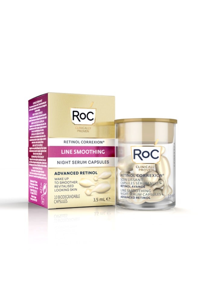 روك سيروم ليلي لتنعيم الخطوط الدقيقة من روك ريتينول كوريكسون - 10 كبسولات