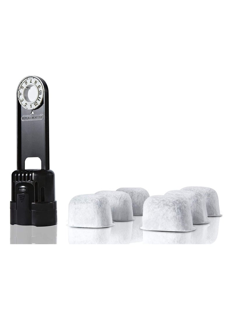SYOSI - 6 Pack Replacement Charcoal Water Filter Cartridges with Starter Kit Combo for Single Brewing System and Some Models of Breville - Image 1