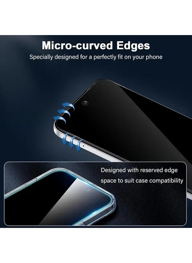 Xiaomi Poco M7 4G واقي شاشة الخصوصية زجاج مقوى 9H علبة من 2 قطعة مع واقي عدسة الكاميرا - Image 3