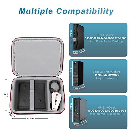 RLSOCO Hard Case for HP ProDesk 400/800/600 Mini PC Desktop & Lenovo ThinkCentre M700/M720/M93P Tiny Desktop PC & Dell Optiplex 7070/7060/3050/7080/3080 & ASUS Chromebox 4 (Case Only) - Image 3
