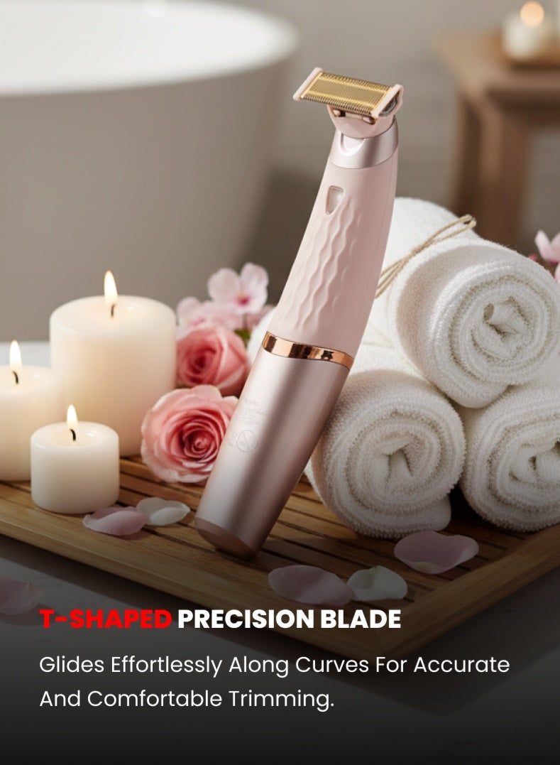 أوجيرا ماكينة حلاقة بيكيني ناعمة | إزالة شعر لطيفة للمناطق الحساسة | مقبض قابل للتحريك 35° | شفرة على شكل T | زر تشغيل/إيقاف بلمسة واحدة | تجربة حلاقة ناعمة وآمنة | ضمان سنتين | OG2600BT | وردي - Image 3