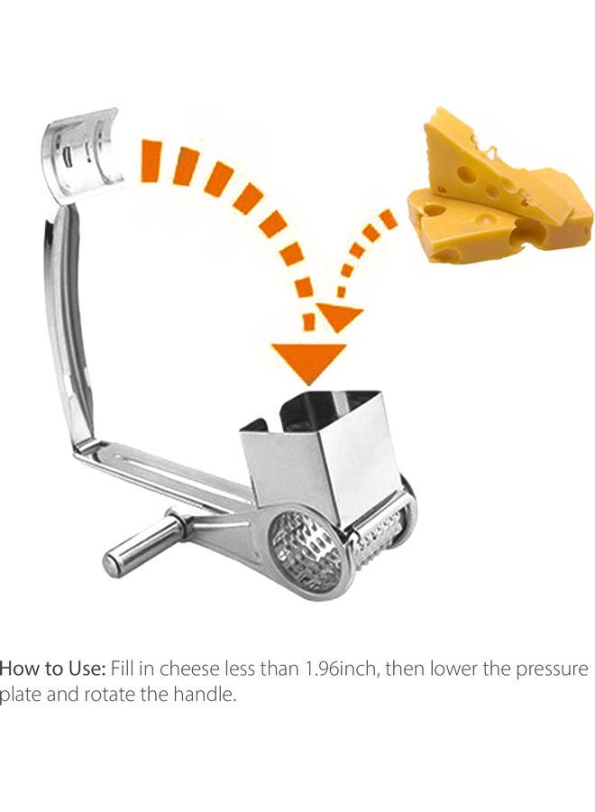 Manual Rotary Cheese Grater Silver 20*5*8cm  - Image 3