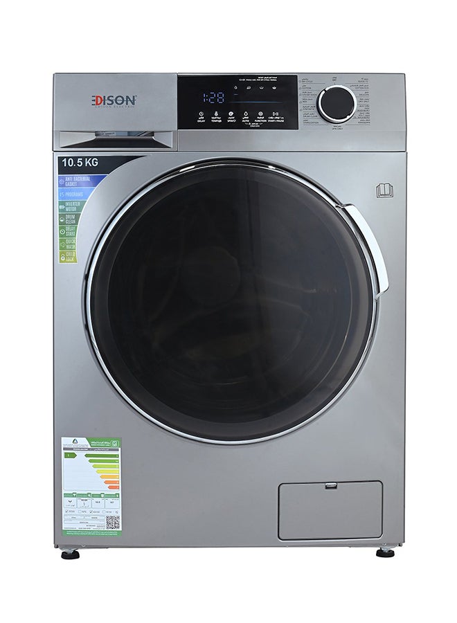 EDISON Edison Automatic Washing Machine, Front Load, Silver, 10.5 kg ...