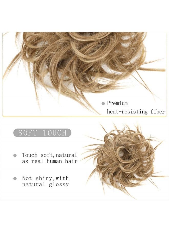 HMD Tousled Updo Messy Bun Hairpiece Hair Extension Ponytail with Elastic Rubber Band Updo Ponytail Hairpiece Synthetic Hair Extensions Scrunchies Ponytail Hairpieces for Women(Tousled Updo Bun, 12H24 - Image 5
