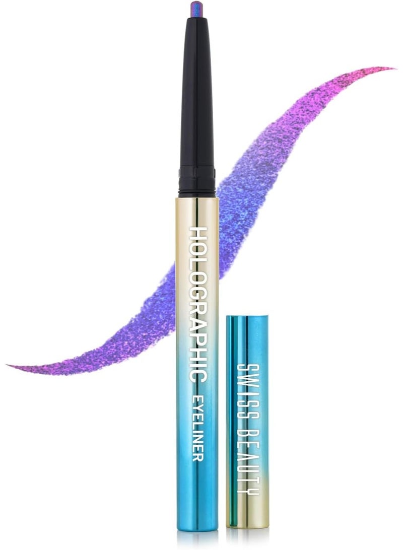 SWISS BEAUTY Holographic Shimmery Pencil Eyeliner | Waterproof, Smudge Proof, Long Lasting Eyeliner With Easy Application | Shade- Milky Way, 0.2G, Assorted - Image 1