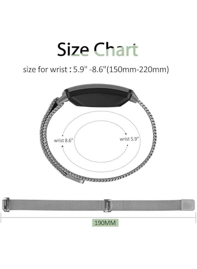 Metal Bands Compatible with Fitbit Inspire 2/Inspire HR/Inspire, Wristband Mesh Bracelet Replacement Strap for Fitbit Inspire 2/Inspire HR/Fitbit Inspire - Image 5
