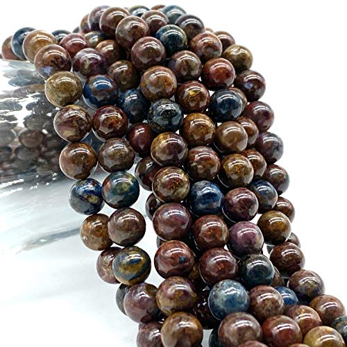 ABC GEMS USA ABCGEMS Namibian Matrix-Brown Pietersite Beads from Africa (Vision Stone for Meditation- Gorgeous Swirling Bands) Healing Chakra Energy Crystal Stone Smooth Round 6mm Tiny - Image 4
