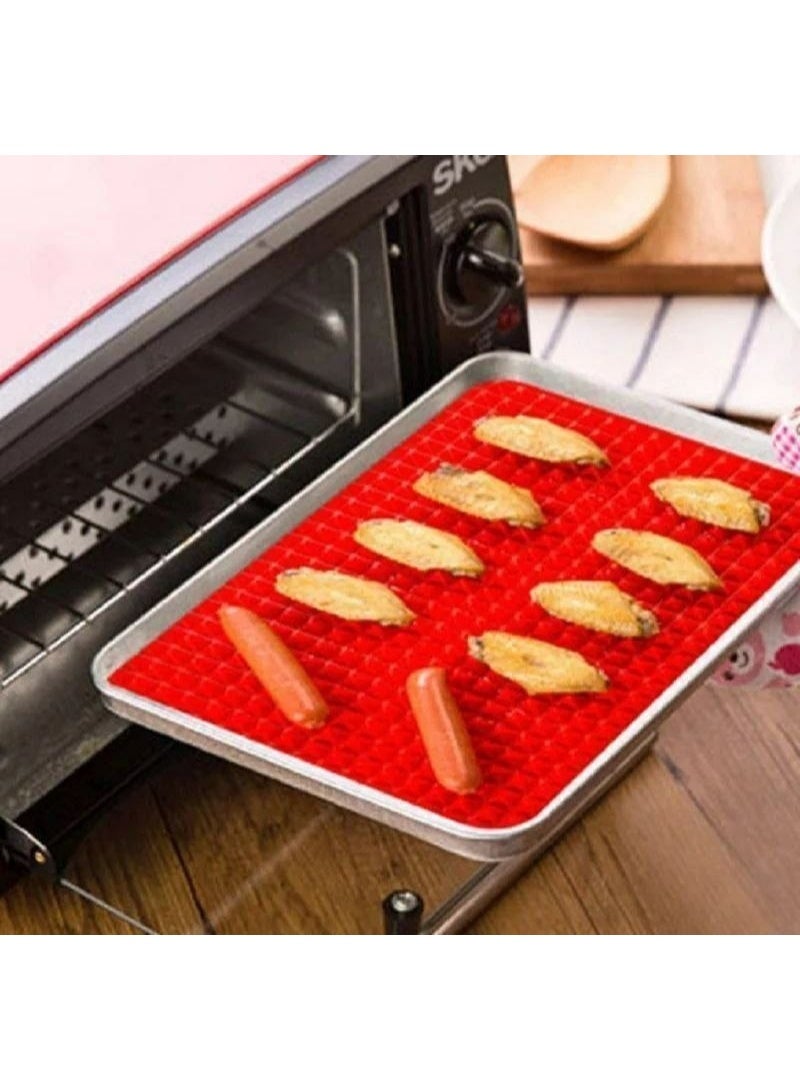 Non Sticky Silicone Cooking Baking Mat Multicolor 40.5cm - Image 1