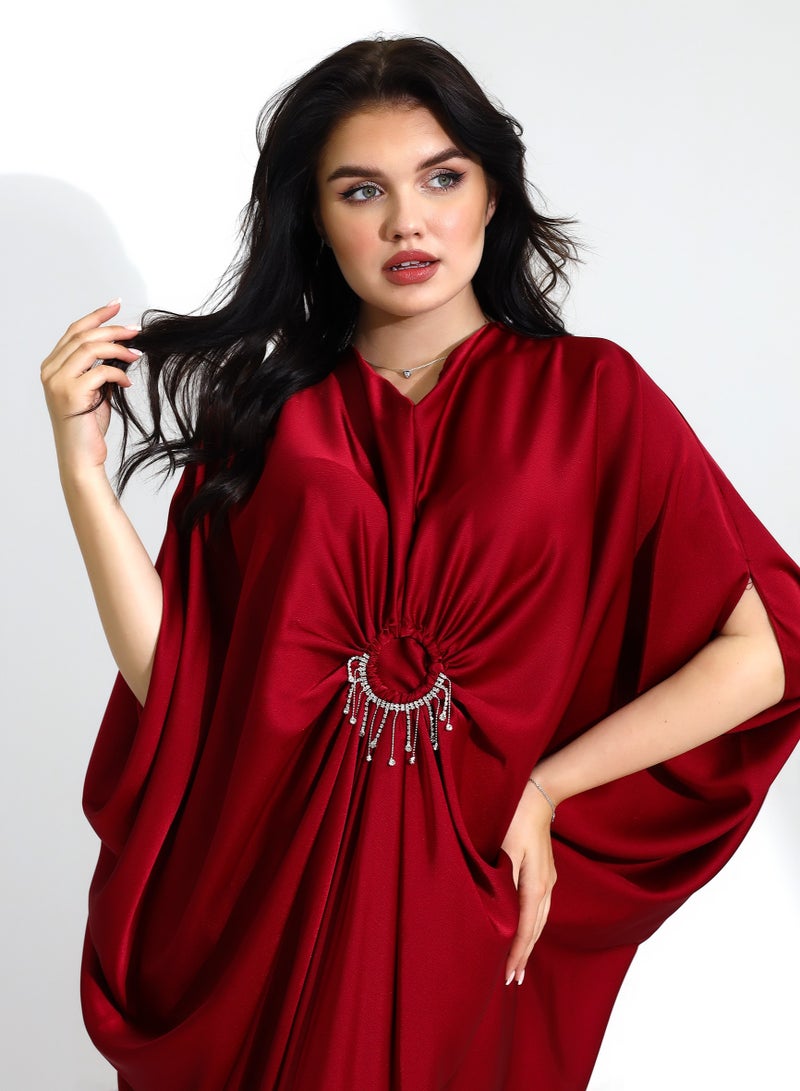 فستان  أنيق برقبة دائرية و عالي الجودة - Image 1