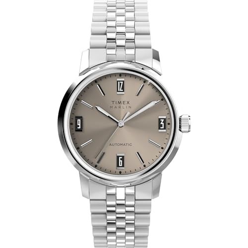 Timex Men's Marlin Automatic 40mm Watch - Stainless Steel Bracelet Natural Dial Stainless Steel Case - Image 1