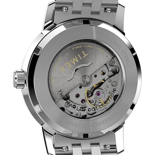 Timex Men's Marlin Automatic 40mm Watch - Stainless Steel Bracelet Natural Dial Stainless Steel Case - Image 4