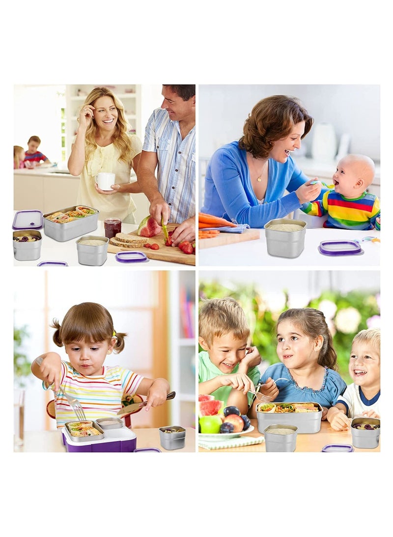 GGEROU Stainless Steel Lunch Box for Kids Adults,Insulated Bento Lunch Box with Tableware and Bag 1260ml - Image 5