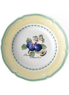 Villeroy & Boch Villeroy & Boch French Garden Valence Rim Soup : Plum, 9 in, Premium Porcelain, White/Multicolored  - Image 1