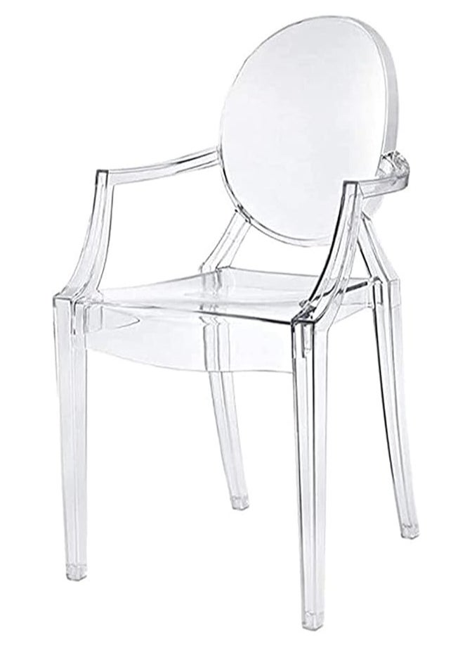 Poppins Home Ghost Clear Arm Chair  - Image 1