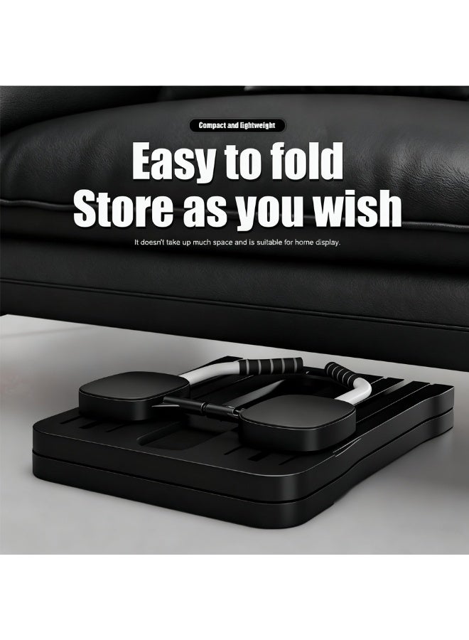 لوح أسود القابلة للطي للياقة البدنية । ضغط بيلاتيس للأسر تمرين لعضلات البطن والتدريب على ستة حزم - Image 4